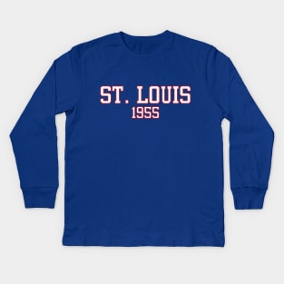 St. Louis 1955 (blue variant) Kids Long Sleeve T-Shirt